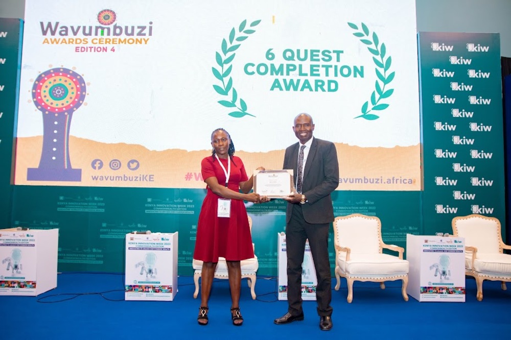\"Kenyan Youth Shine at the 2023 Wavumbuzi Entrepreneurship Challenge\" mr. daniel juma omondi, executive director, global peace foundation kenya at the kenya innovation week 2023