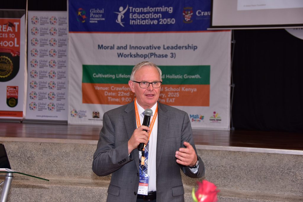 dr. tony devine, phd ed., vice president of education at global peace foundation international facilitating the workshop
